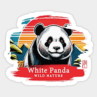 White Panda - WILD NATURE - WHITE PANDA -3 Sticker